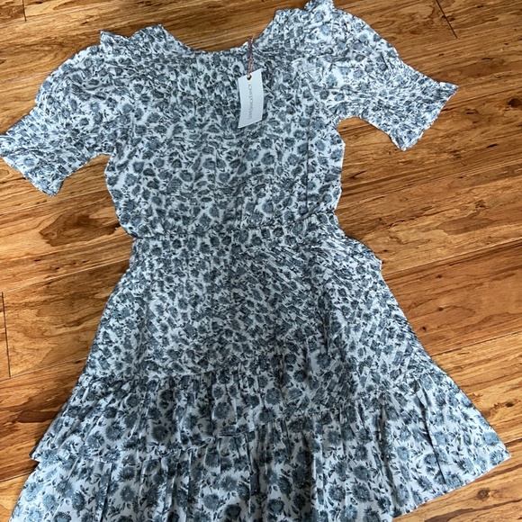 NWT LoveShackFancy LSF Floreen dress in warm grey size XS - Picture 16 of 16
